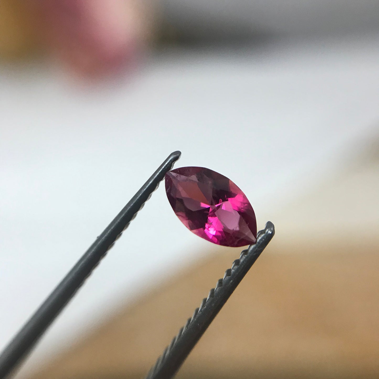 0.29 Carat Red Beryl 6.75x3.9mm Marquise Cut, Faceted Loose Natural Red Beryl, Bixbite
