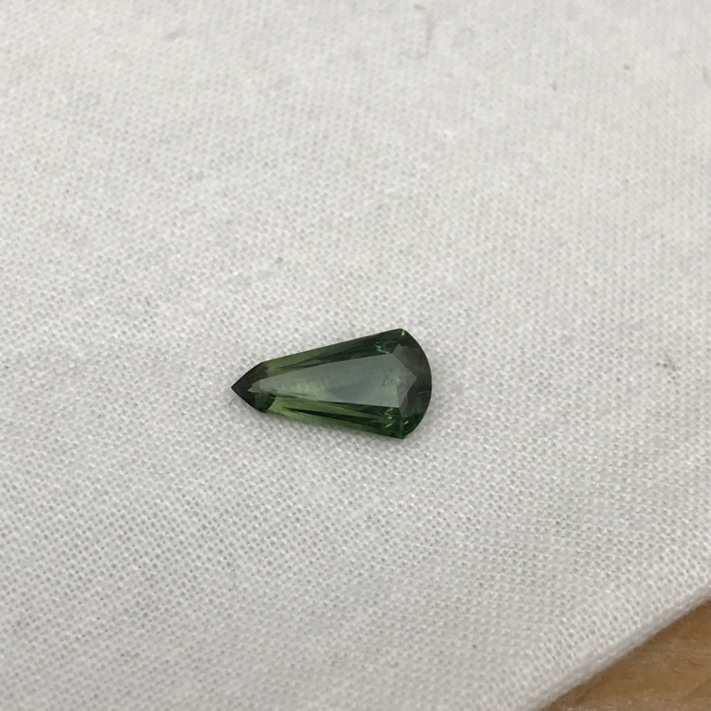 1.86 Carat Green Sapphire 12.0x6.65mm Fancy Cut, Faceted Loose Heated Sapphire, Africa