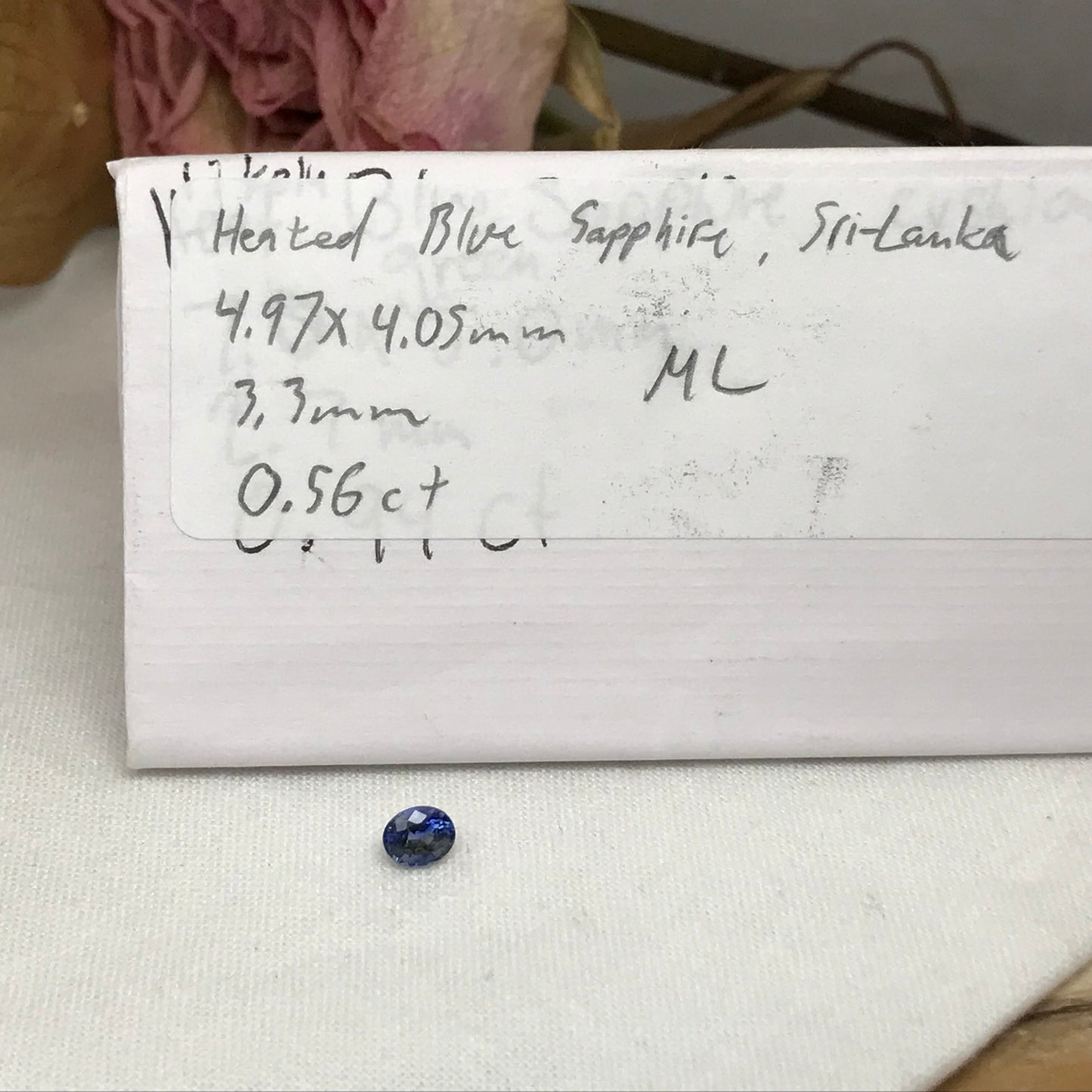 0.56 Carat Heated Blue Sapphire 5x4mm Oval Cut, Faceted Loose Natural Sapphire, Sri-Lanka