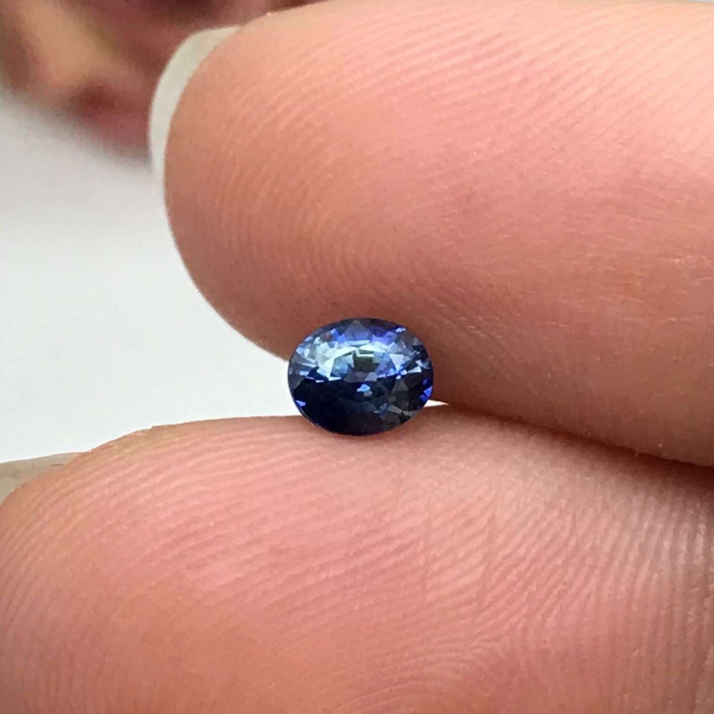0.56 Carat Heated Blue Sapphire 5x4mm Oval Cut, Faceted Loose Natural Sapphire, Sri-Lanka