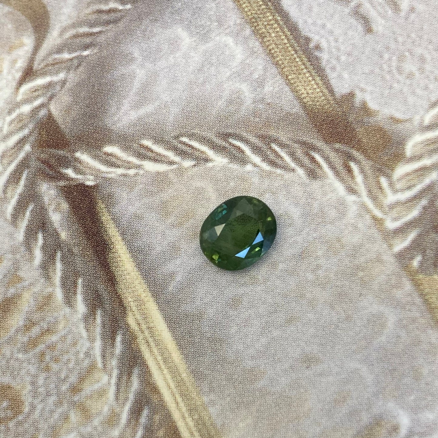 Natural Green Sapphire 7x6 mm Oval Cut 1.66 carat Corundum Faceted Loose Unmounted Gemstone Earth Mined Genuine Stone