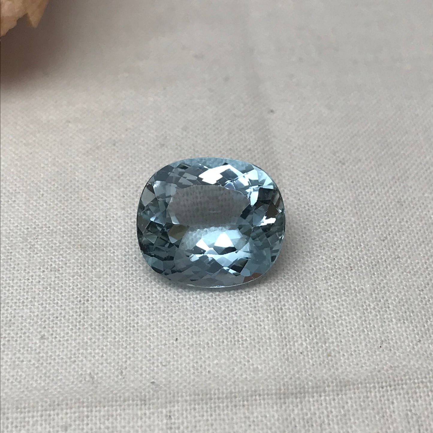 10 Ct Natural Blue Aquamarine 15.7x13.8mm Light Blue Rectangle Cushion Cut Loose Faceted, March Birthstone, 9.97 Ct