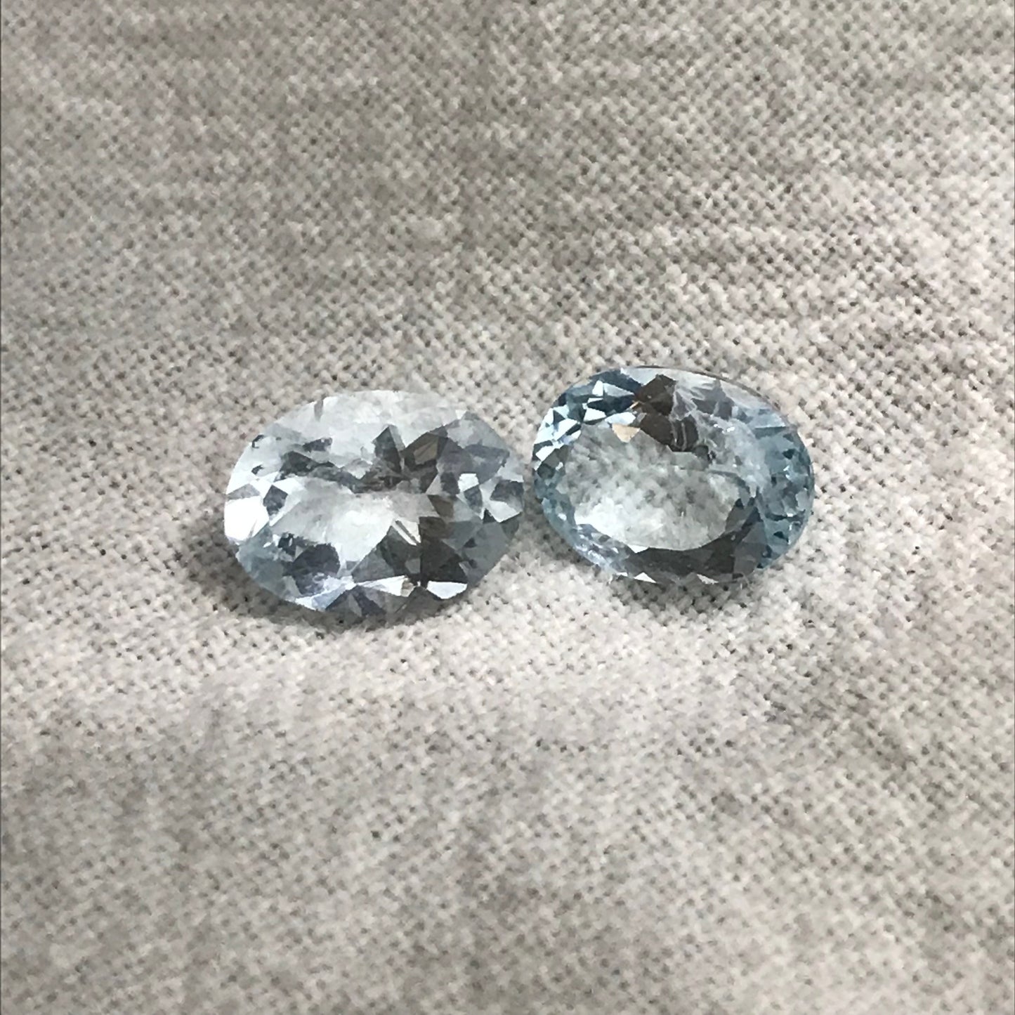 8x6mm Pair of Aquamarine Oval Cut Loose Gems, Included Faceted Gemstone, Natural March Birthstones 2.15 TCW