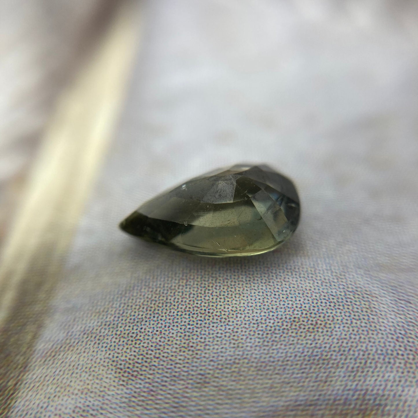 Natural Sapphire 8x5.5mm 1.21 Carat - Green to Gray Purple Gemstone - Pear Tear Drop Corundum Faceted Loose Unmounted- Color Shift/Change