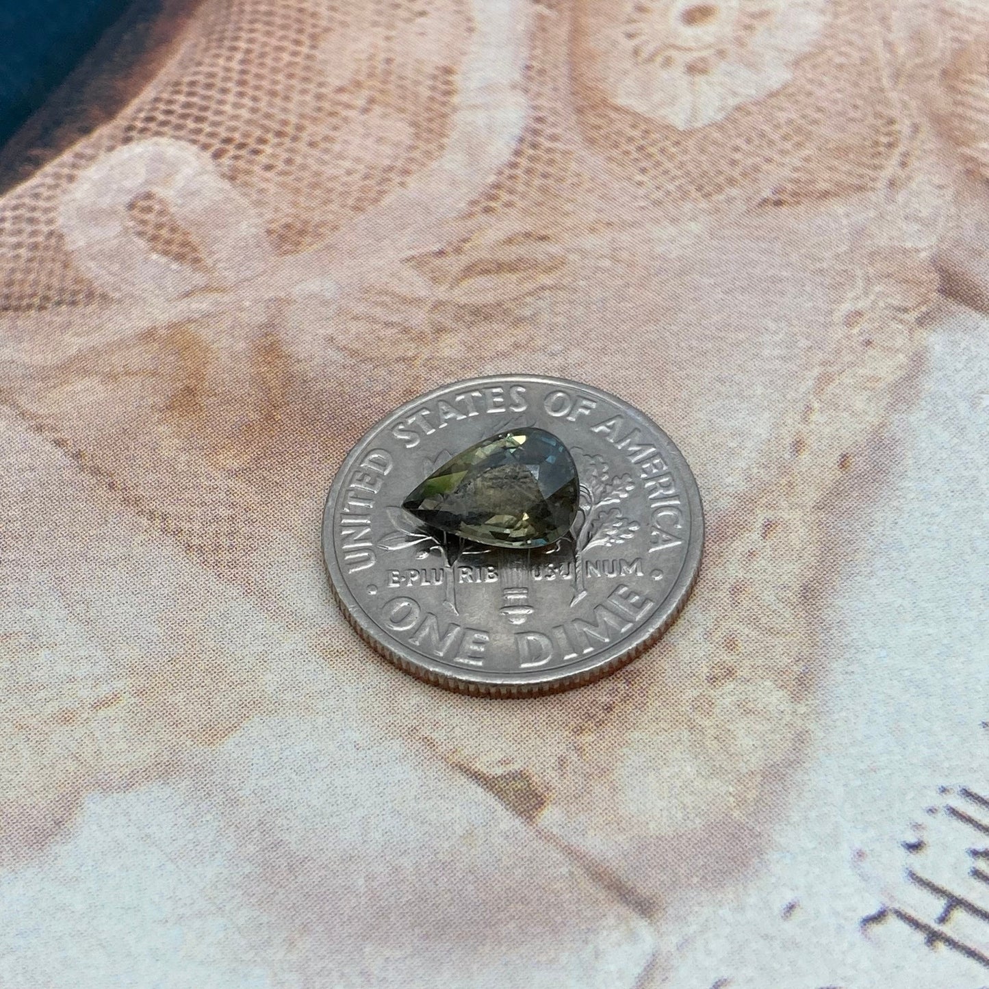 Natural Sapphire 8x5.5mm 1.21 Carat - Green to Gray Purple Gemstone - Pear Tear Drop Corundum Faceted Loose Unmounted- Color Shift/Change