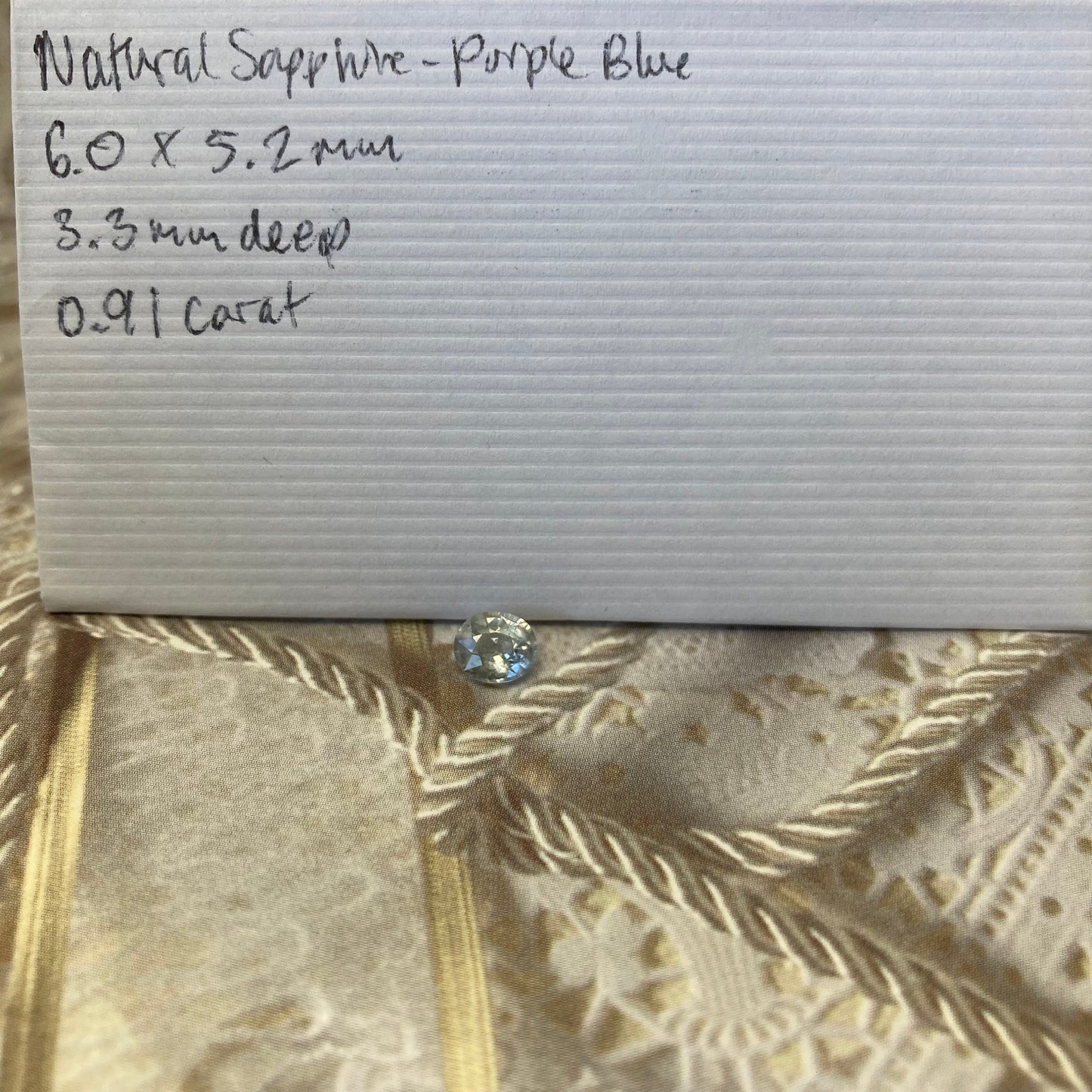 Natural Purplish Blue Sapphire 6x5.2mm Oval 0.91 Carat Loose Faceted Corundum Unmounted Gemstone Earth Mined Gem Light Sapphire