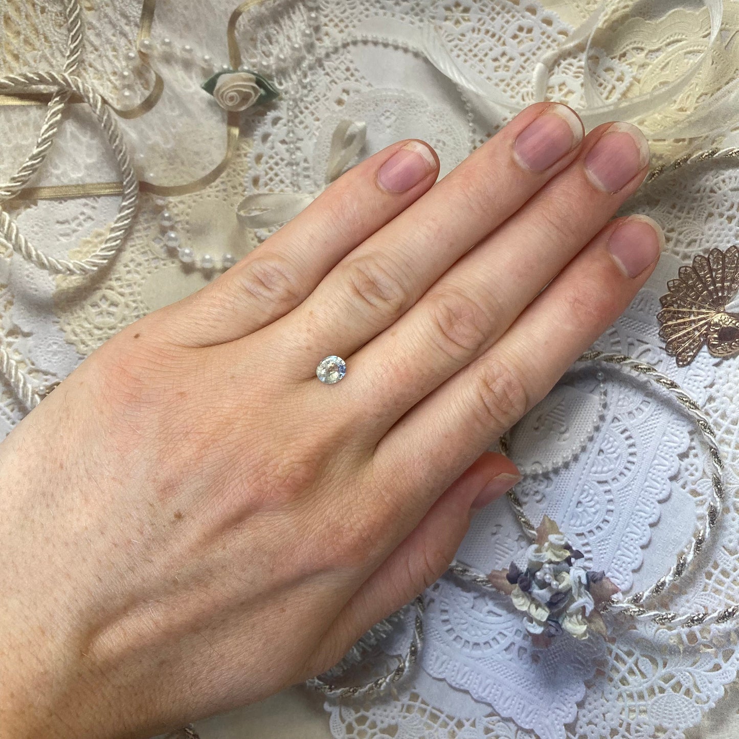 Natural Purplish Blue Sapphire 6x5.2mm Oval 0.91 Carat Loose Faceted Corundum Unmounted Gemstone Earth Mined Gem Light Sapphire