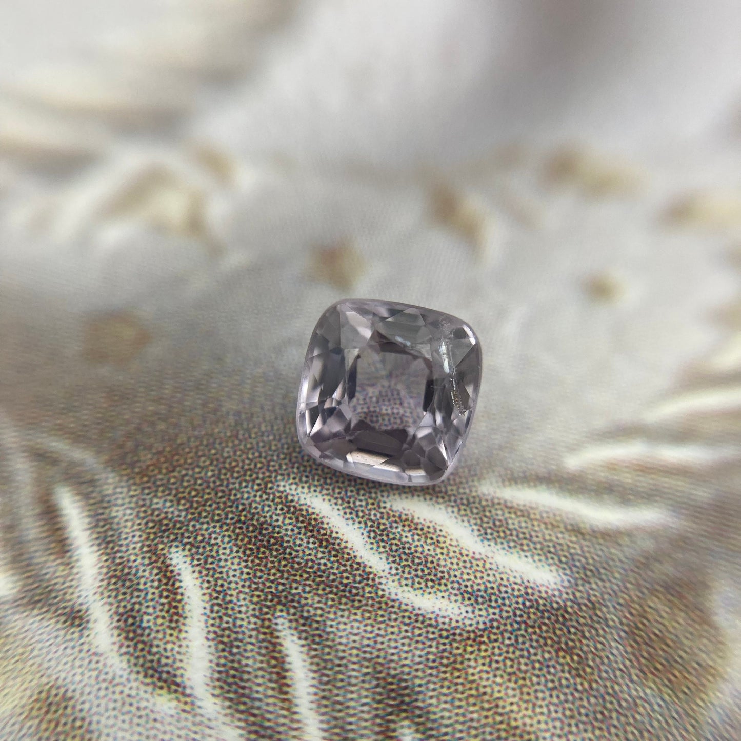 0.66 Ct Natural Purple Spinel 4.8mm Cushion Cut Faceted Loose Gemstone, Grayish Purple Stone, Flowing Gems, 5mm