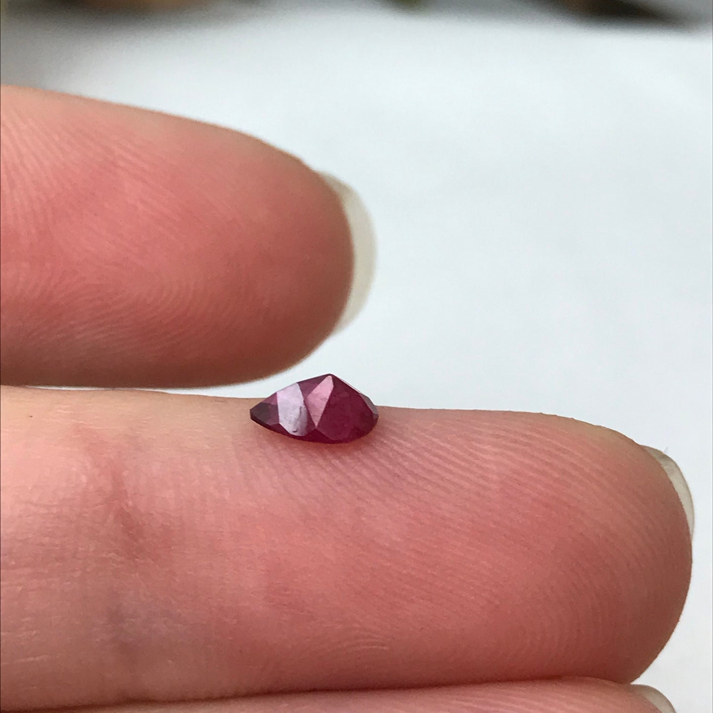 0.31 carat Red Beryl 5.74x4mm Pear Cut, Natural Utah Red Beryl, Faceted Bixbite, Rare Gemstone