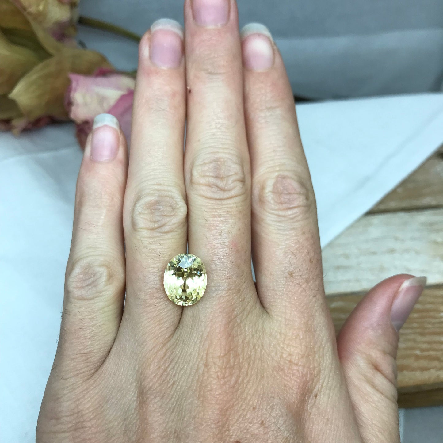 GIA Certified 10.14 Carat Unheated Yellow Sapphire 12.71x9.99mm Oval Cut, Faceted Loose Natural Sri Lanka Sapphire