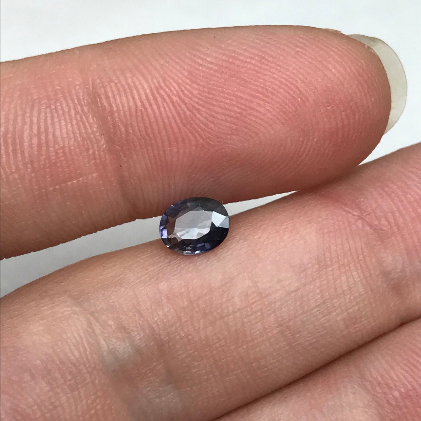 0.73 Carat Natural Purple Sapphire 6.28x4.85mm Oval Cut, Unheated Faceted Loose Madagascar Sapphire