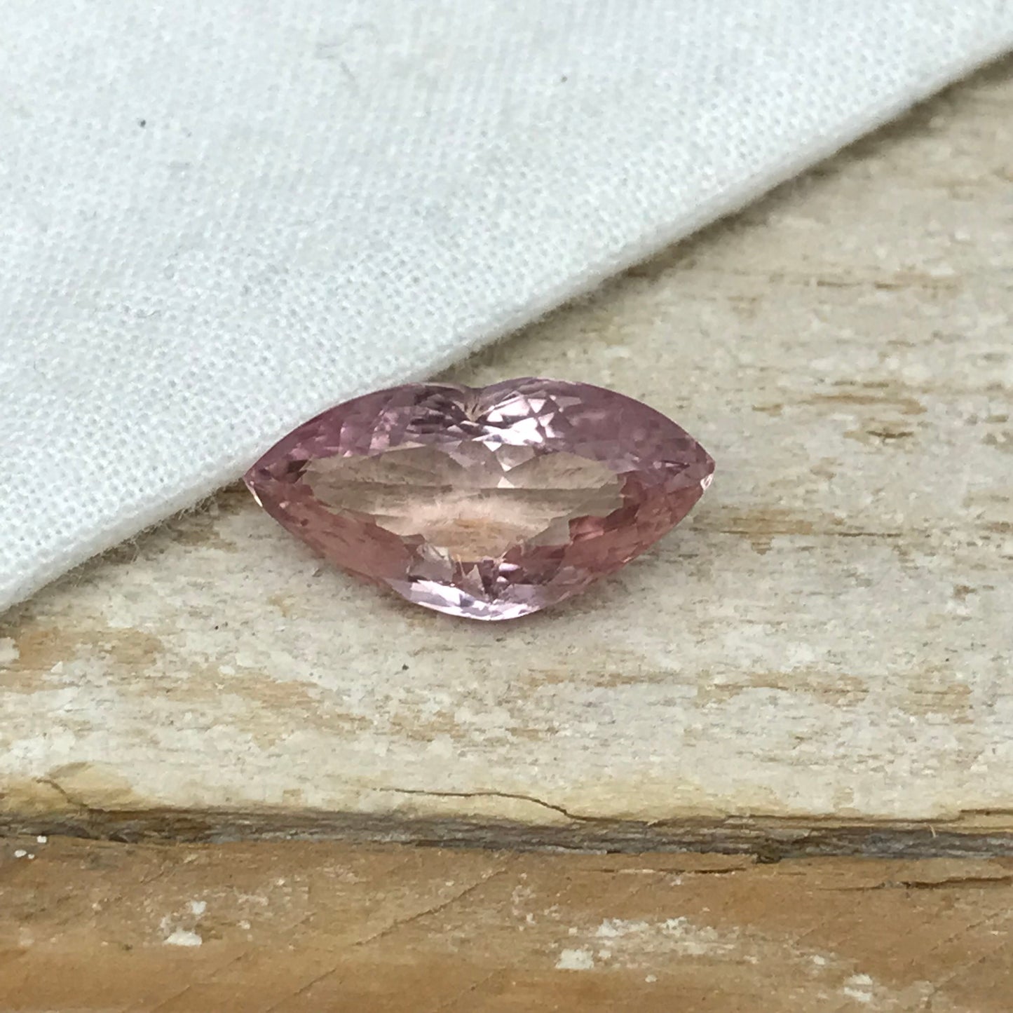 4.42 Carat Pink Tourmaline 15.68x7.93mm Lips Shaped Cut, Unmounted Faceted Loose Gemstone for Jewelry Setting