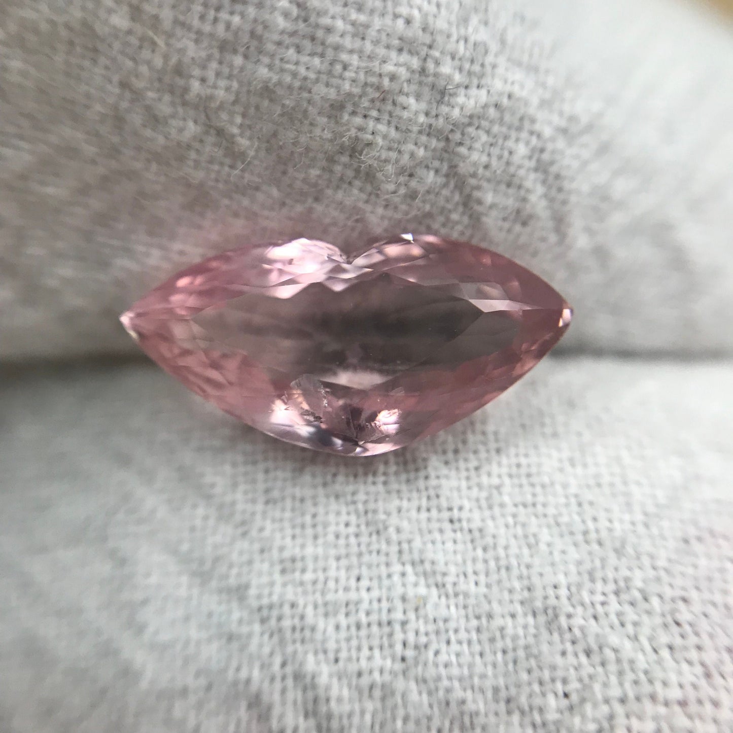 4.42 Carat Pink Tourmaline 15.68x7.93mm Lips Shaped Cut, Unmounted Faceted Loose Gemstone for Jewelry Setting