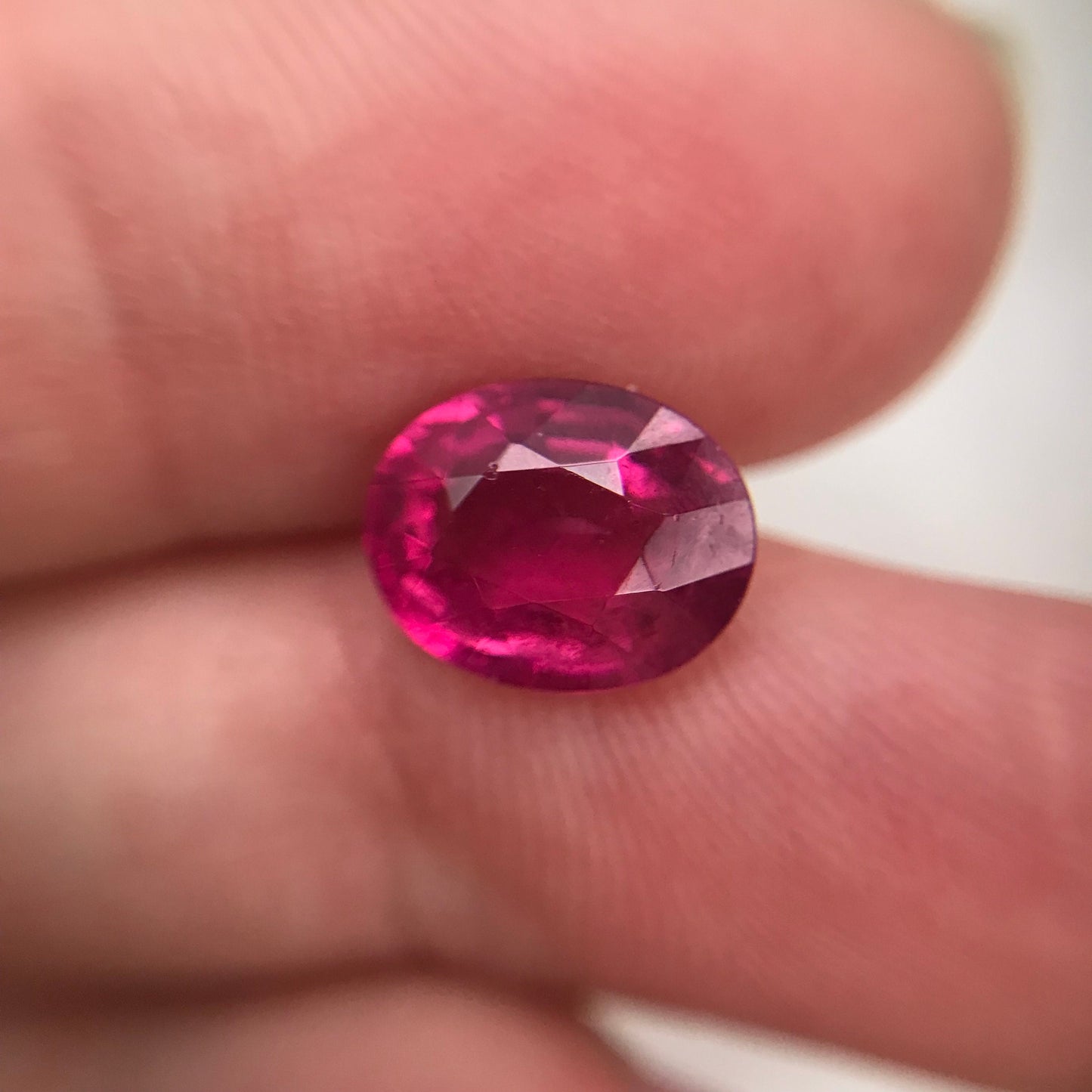 2.61 Carat Pink Tourmaline 9.8x7.75mm Oval Cut, Faceted Loose Natural Rubellite Tourmaline