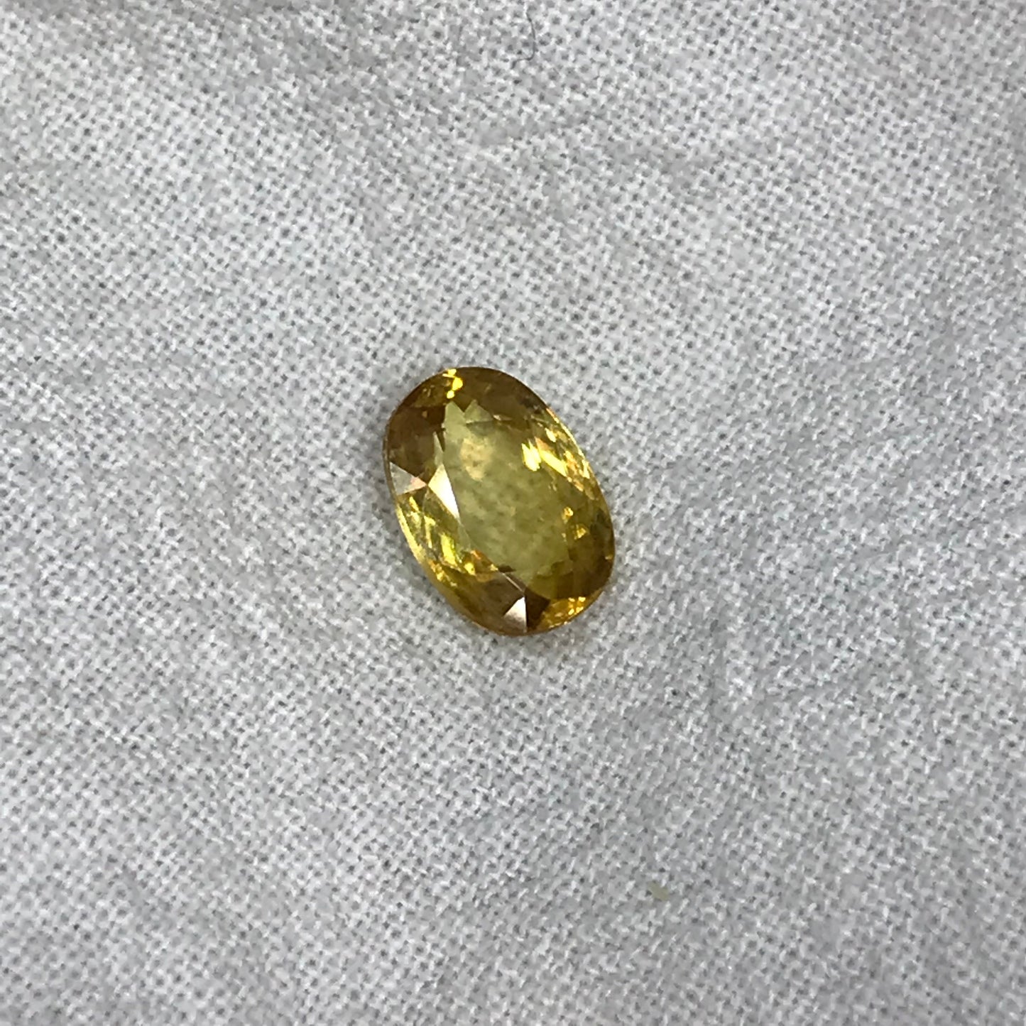 Yellow Sphene 1.53 Carat 8.5x6mm Oval Cut, Natural loose Gemstone