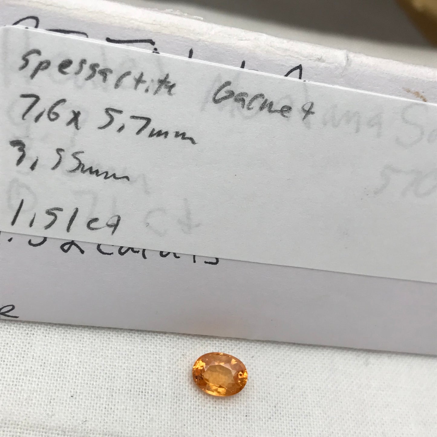 1.5 Carat Spessartite Garnet 7.6x5.7mm Oval Cut, Faceted Loose Orange  Fanta Garnet