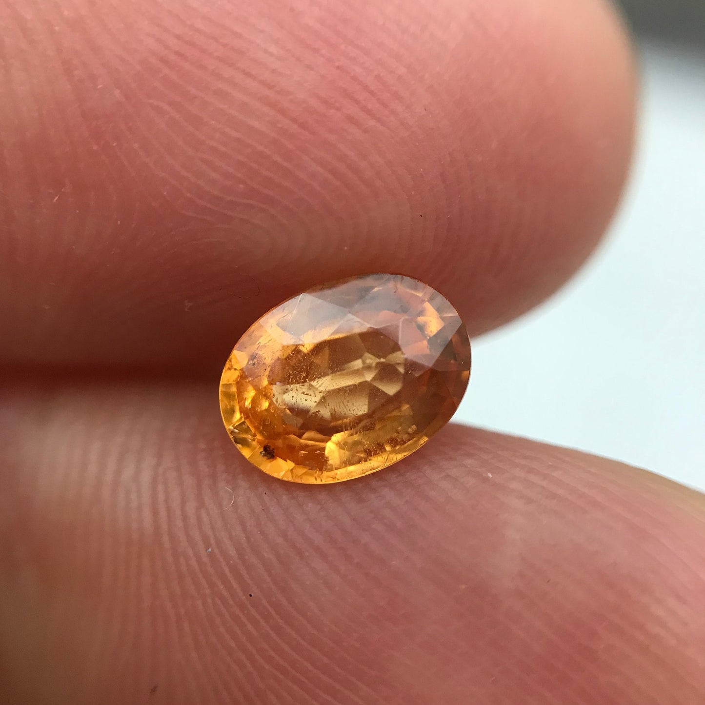 1.5 Carat Spessartite Garnet 7.6x5.7mm Oval Cut, Faceted Loose Orange  Fanta Garnet