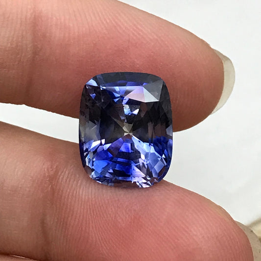 GIA Certified 10.25 Carat Unheated Blue Sapphire 13.56x11.03mm Cushion Cut, Faceted Loose Natural Blue Madagascar Sapphire