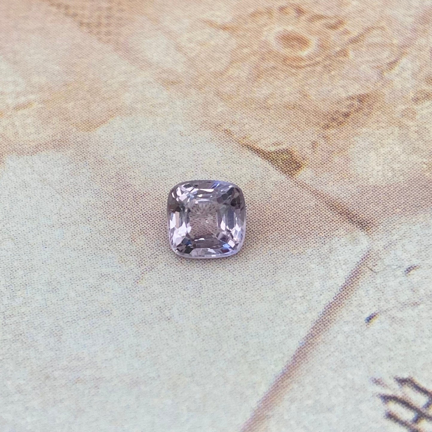 0.66 Ct Natural Purple Spinel 4.8mm Cushion Cut Faceted Loose Gemstone, Grayish Purple Stone, Flowing Gems, 5mm