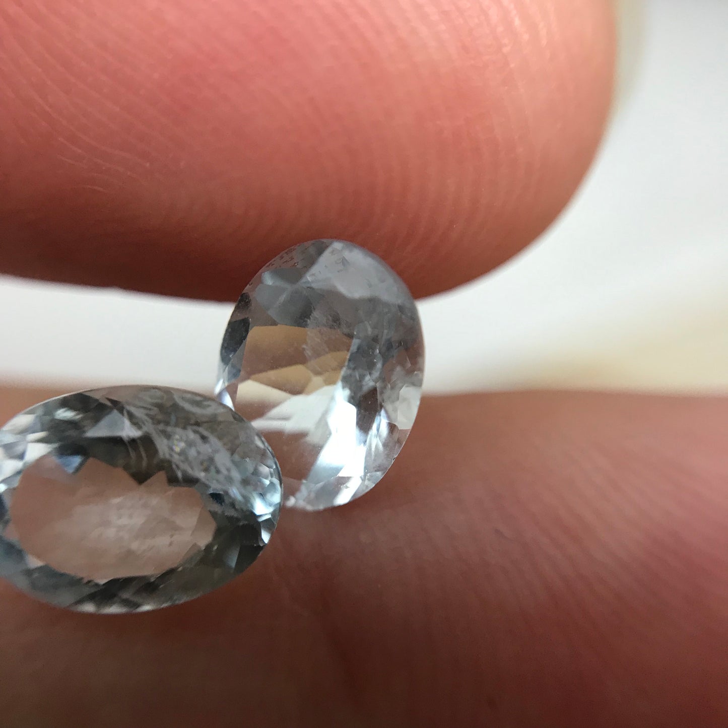 8x6mm Pair of Aquamarine Oval Cut Loose Gems, Included Faceted Gemstone, Natural March Birthstones 2.15 TCW