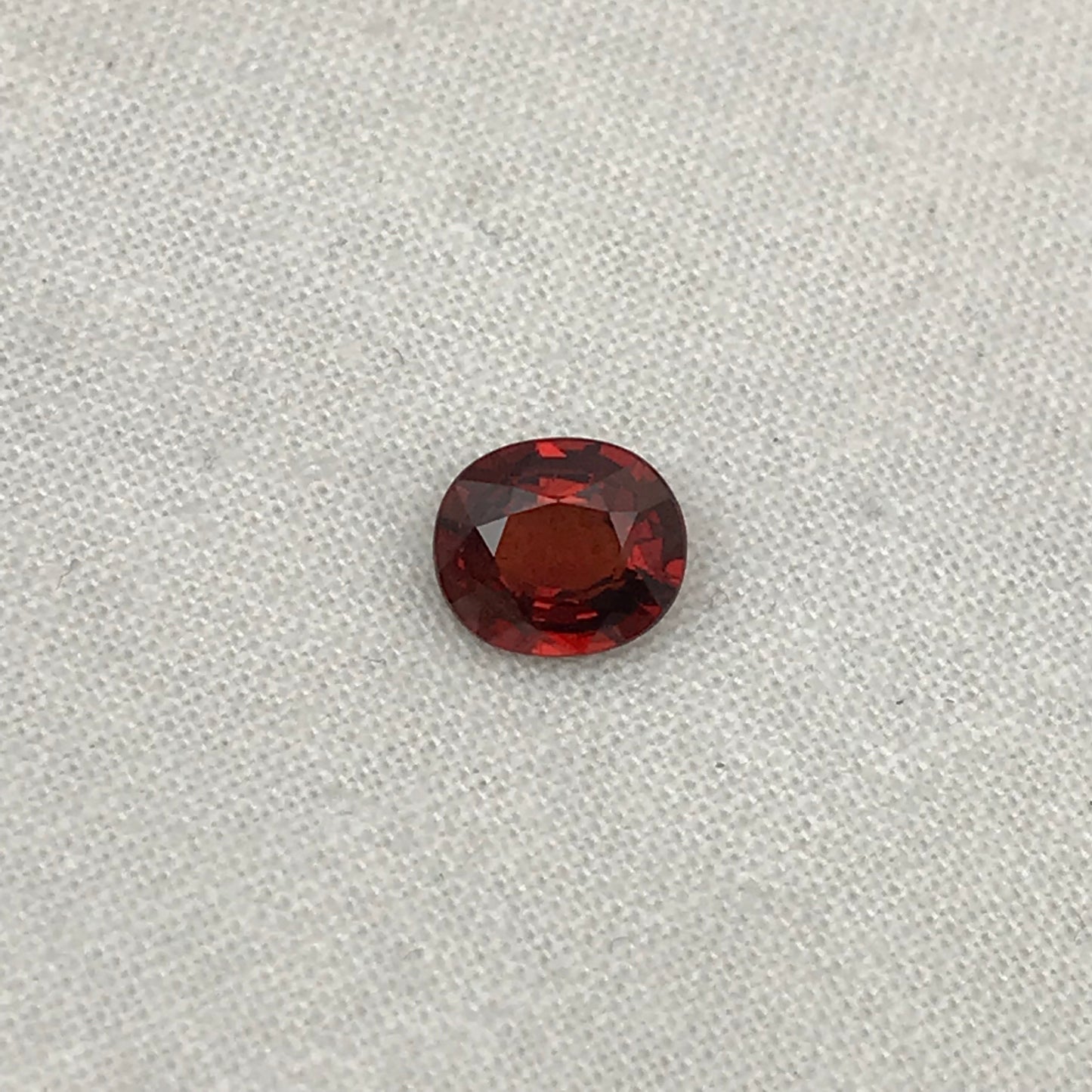 1.66 Ct Natural Orangey Red Spessartite Garnet 7.5x6.5mm Oval Cut, Faceted Loose, Deep Red Orange Garnet