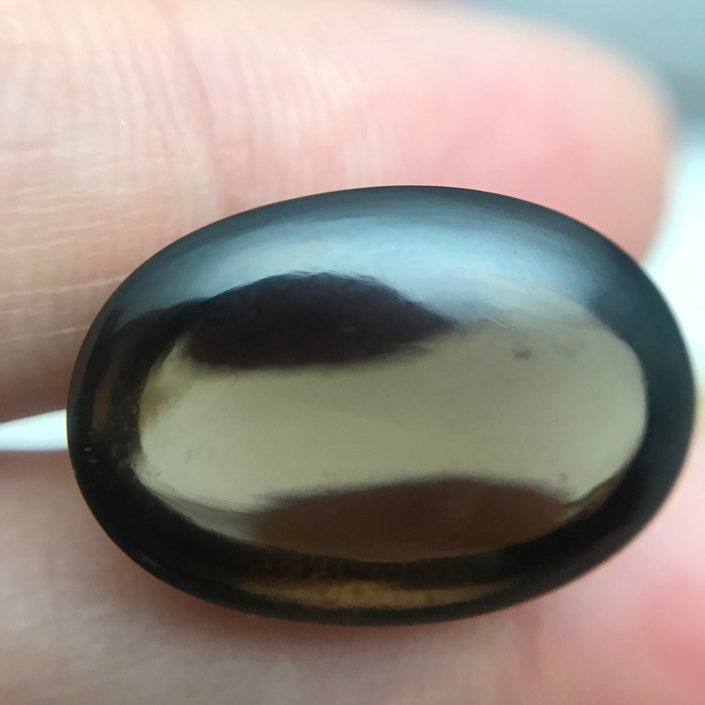 20x14mm Smoky Quartz Gemstone Loose 17.34 carats Oval Cabochon Loose Brown Gemstone