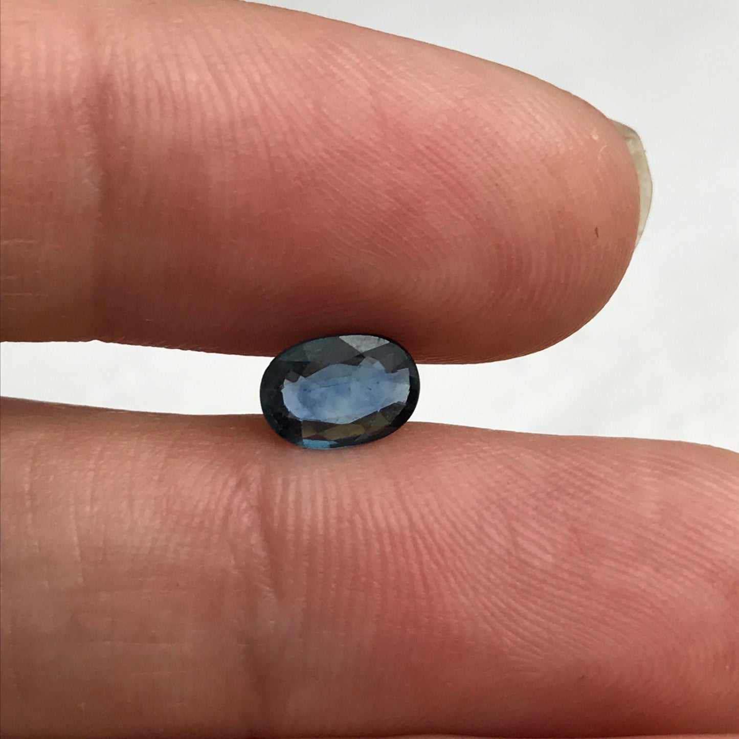 7x5mm Natural Sapphire Oval Cut 0.71 carat Blue Sapphire, Faceted Loose Shallow cut Gem