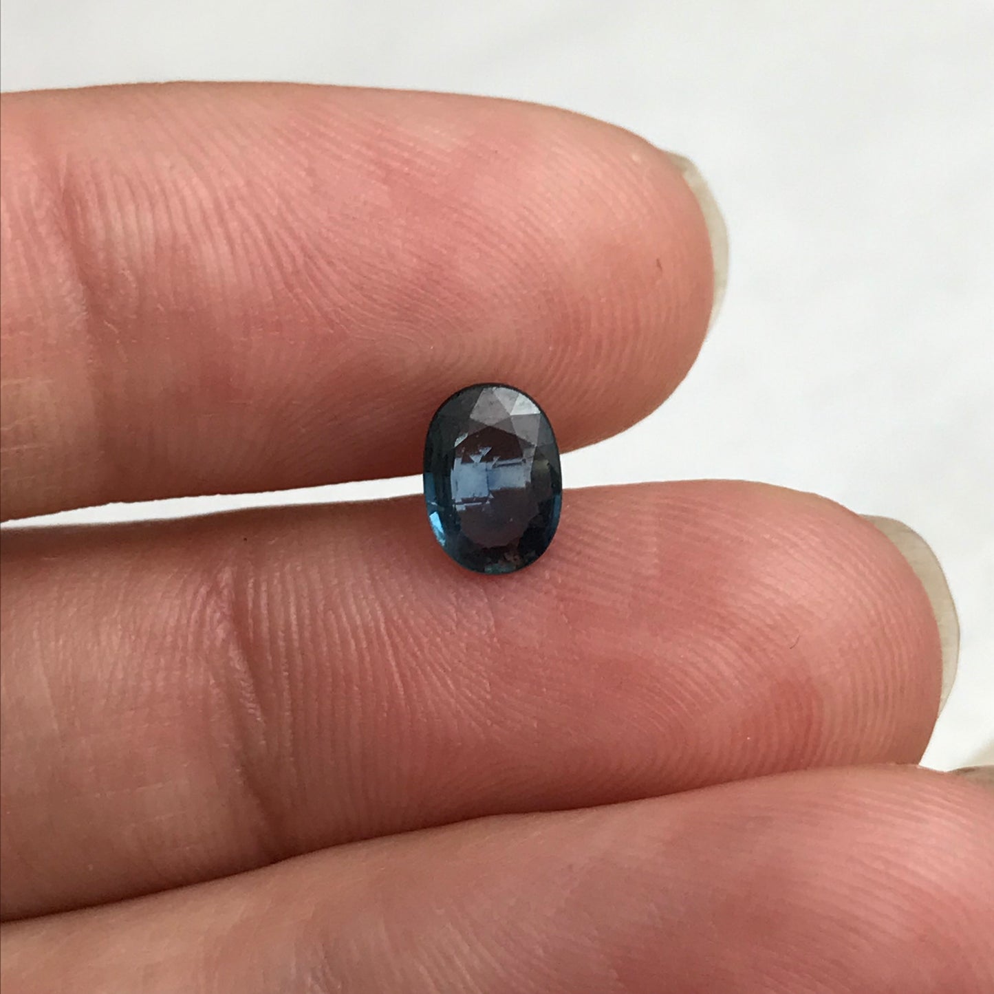 7x5mm Natural Sapphire Oval Cut 0.71 carat Blue Sapphire, Faceted Loose Shallow cut Gem
