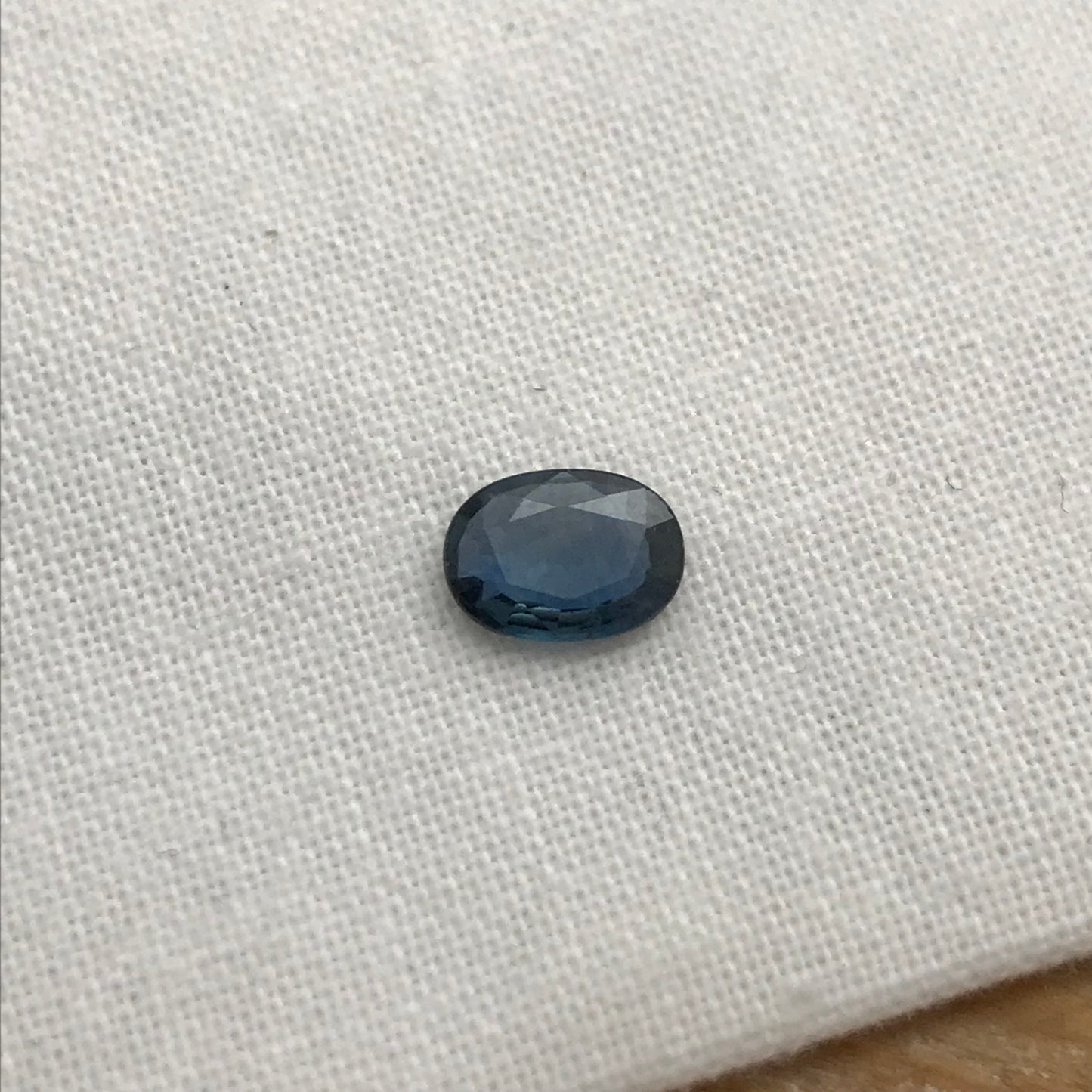 7x5mm Natural Sapphire Oval Cut 0.71 carat Blue Sapphire, Faceted Loose Shallow cut Gem