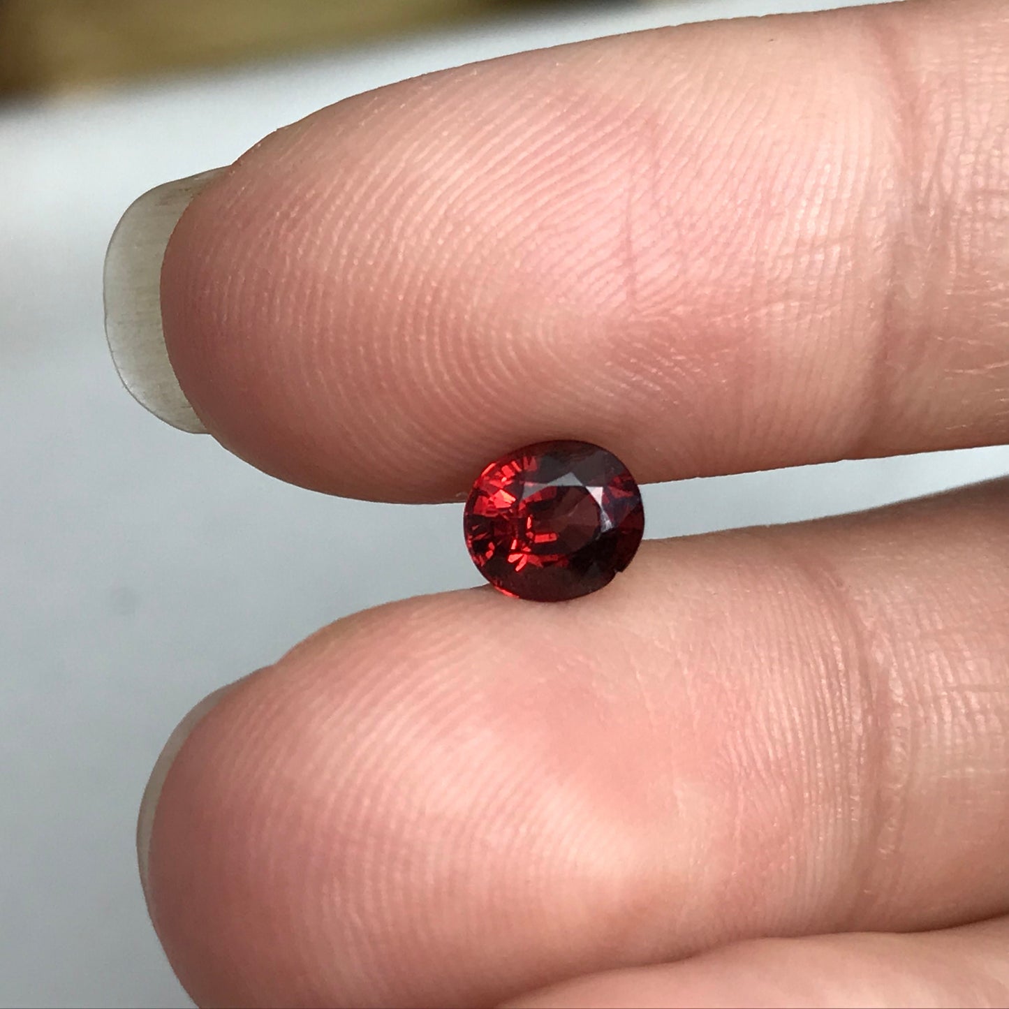Natural Pyrope Garnet, 1 Carat, 6.2x5.3mm Oval cut Deep Red Garnet, Faceted Oval Cut Red Garnet