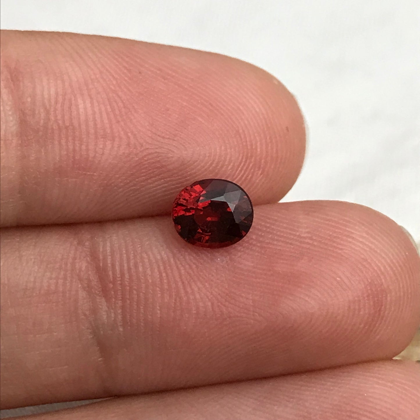 Natural Pyrope Garnet, 1 Carat, 6.2x5.3mm Oval cut Deep Red Garnet, Faceted Oval Cut Red Garnet