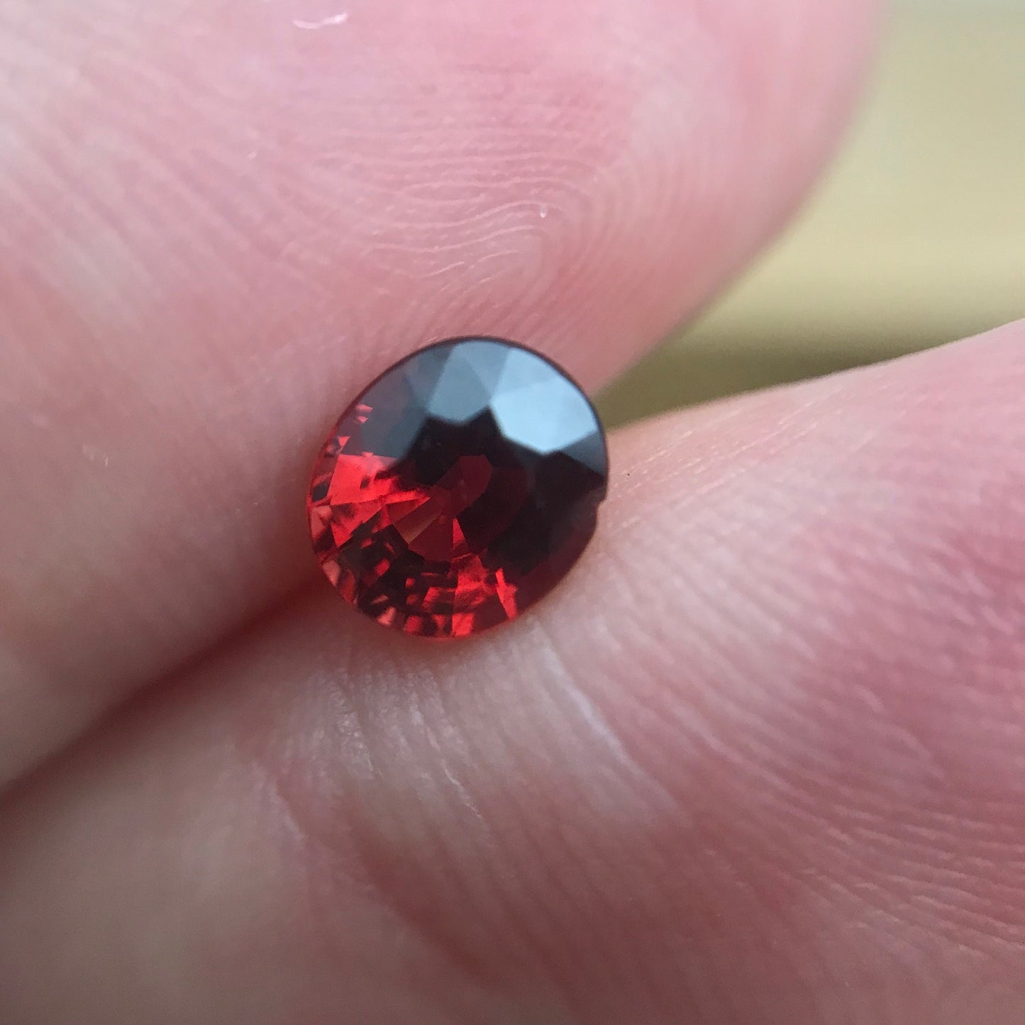 Natural Pyrope Garnet, 1 Carat, 6.2x5.3mm Oval cut Deep Red Garnet, Faceted Oval Cut Red Garnet