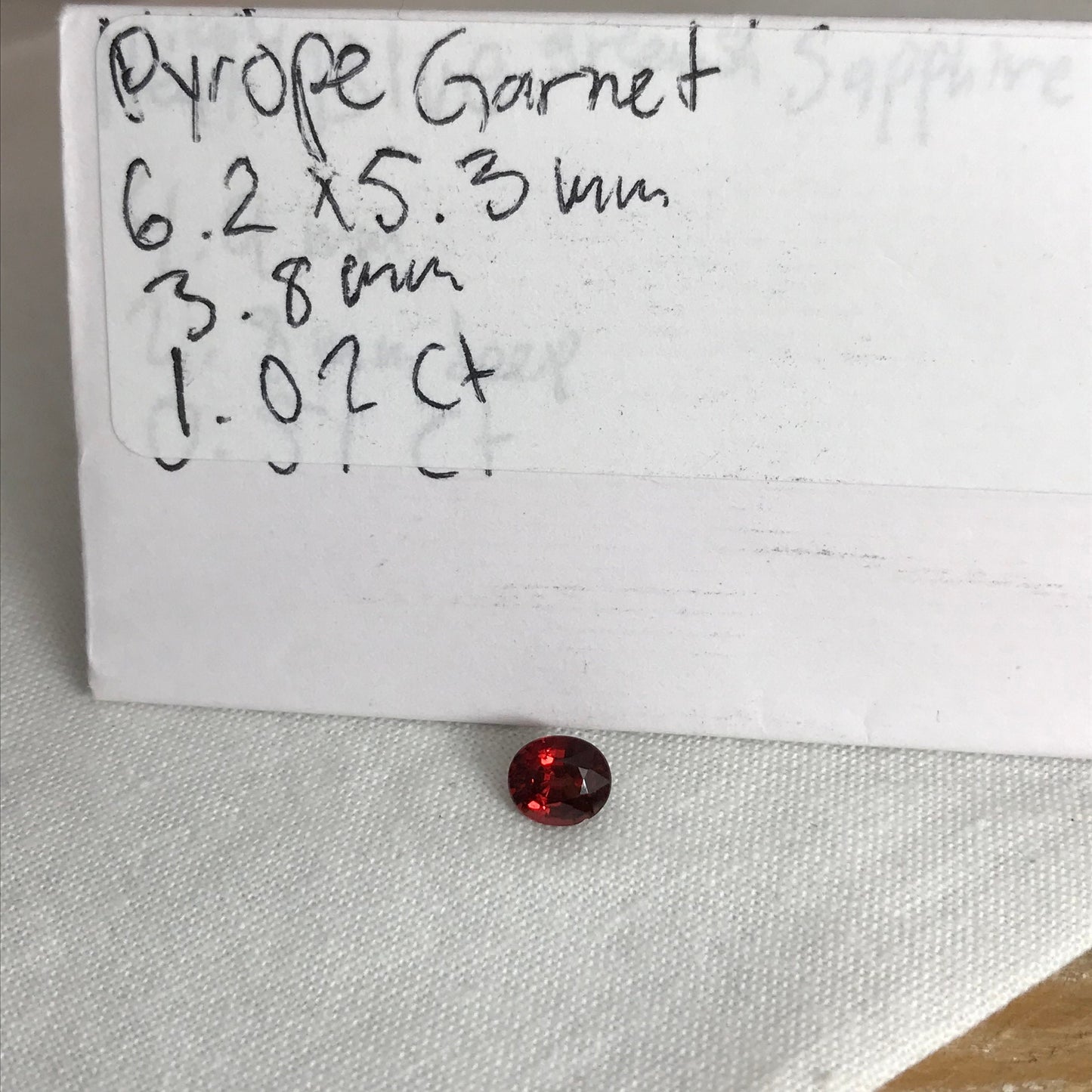 Natural Pyrope Garnet, 1 Carat, 6.2x5.3mm Oval cut Deep Red Garnet, Faceted Oval Cut Red Garnet