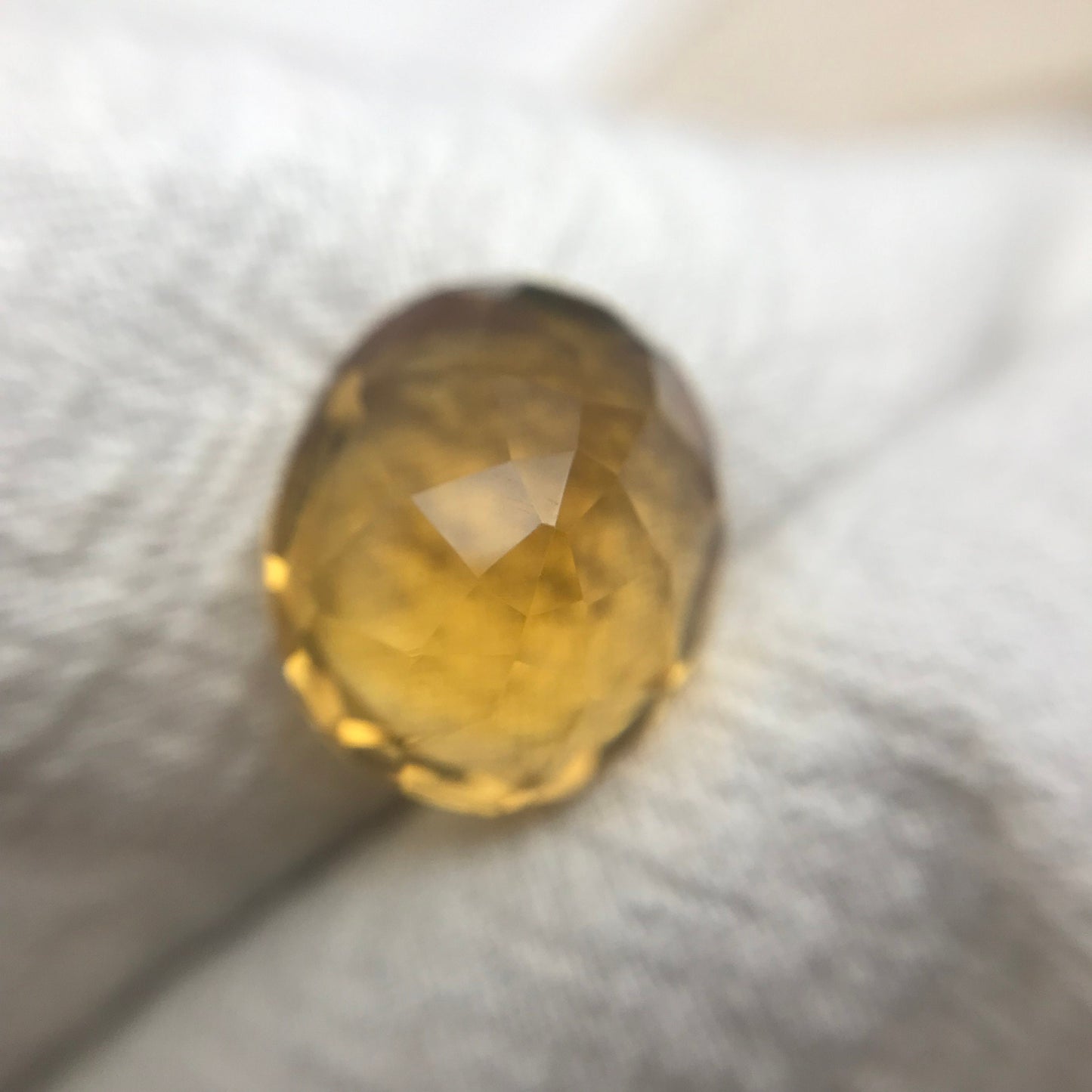 8.59 Carat Orange Citrine 14.5x12.5mm Oval Cut, Faceted Loose Yellow Orange Gemstone, November Birthstone