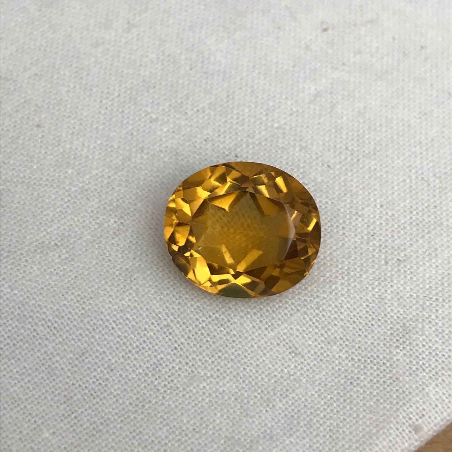 8.59 Carat Orange Citrine 14.5x12.5mm Oval Cut, Faceted Loose Yellow Orange Gemstone, November Birthstone