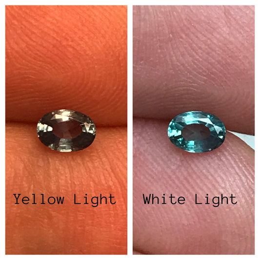 0.24 ct Natural Alexandrite 4.3x3.1mm Green Violet Loose Real Gemstone Faceted Gem Rare Carat Color Change Oval