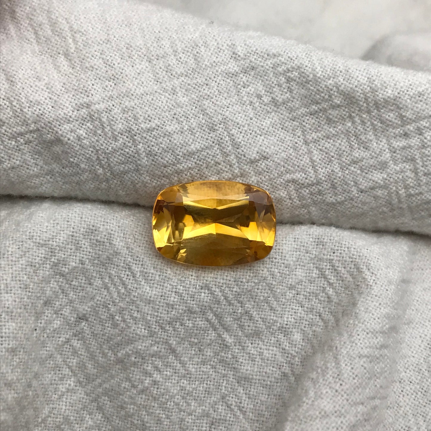 Orange Citrine 14.3x10mm 6.43 Carats long Cushion Loose Faceted Loose November Birthstone