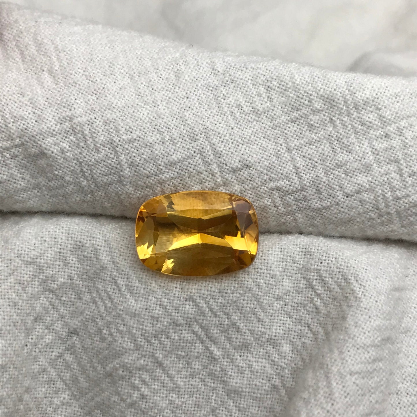 Orange Citrine 14.3x10mm 6.43 Carats long Cushion Loose Faceted Loose November Birthstone