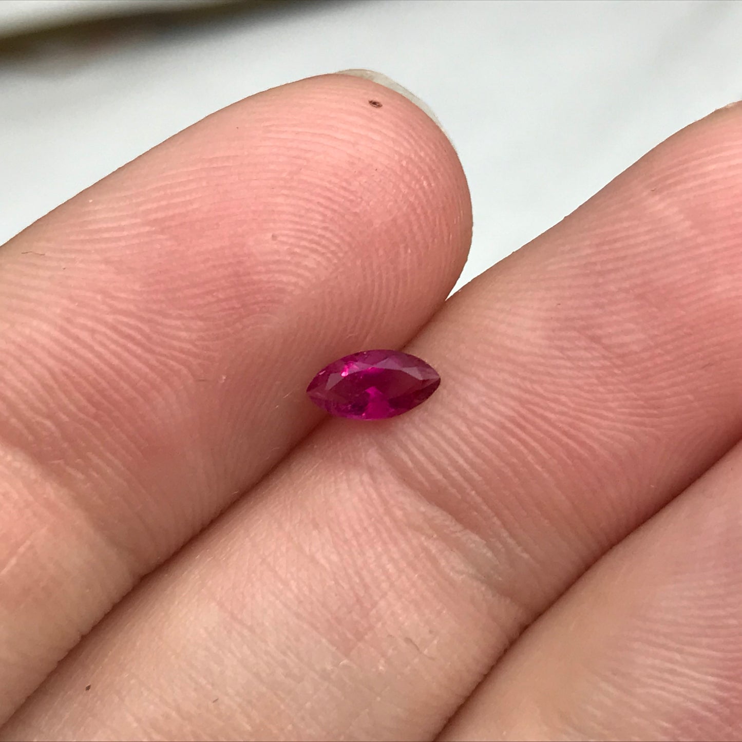 0.19 Carat Red Beryl 5.85x3.0mm Marquise Cut, Faceted Loose Natural Red Beryl, Bixbite