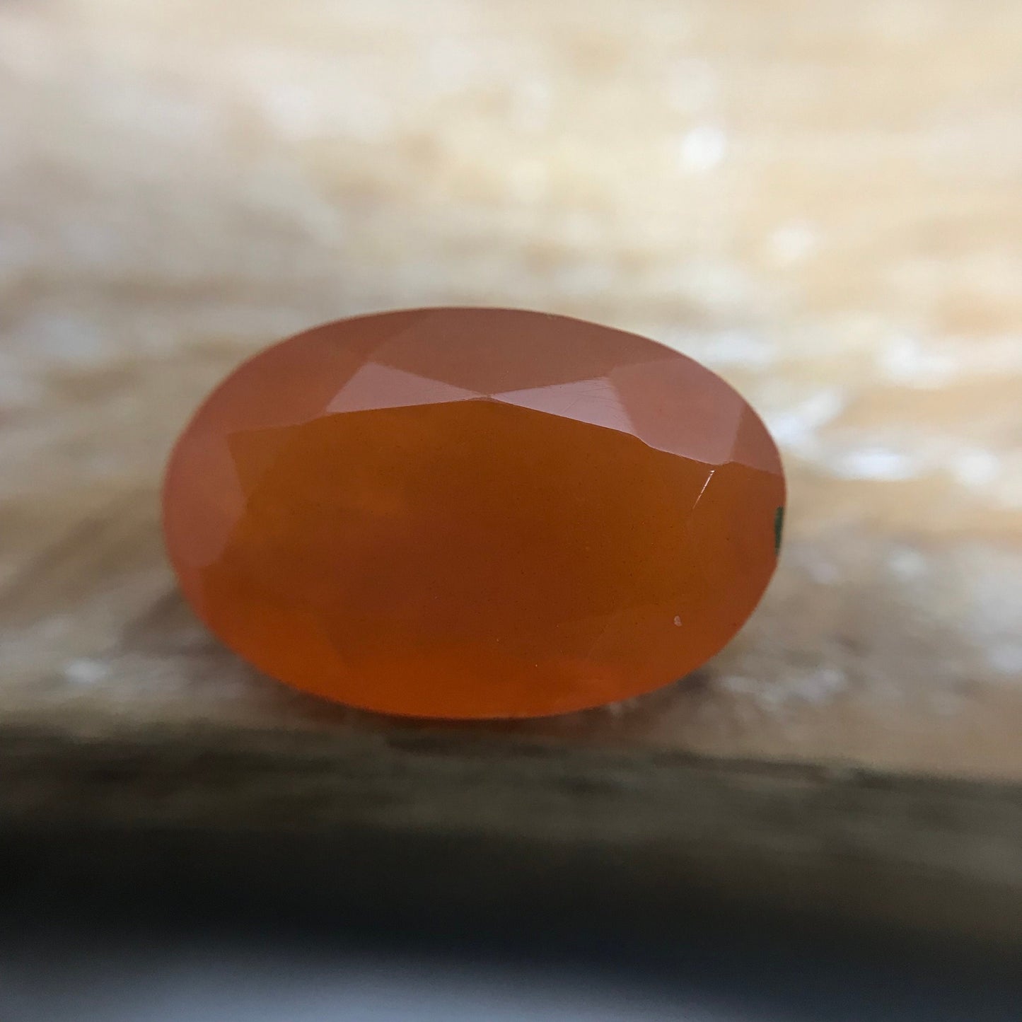 4.77 Carat Orange Mexican Fire Opal 15.78x10.52mm Oval Cut, Faceted Loose Opal