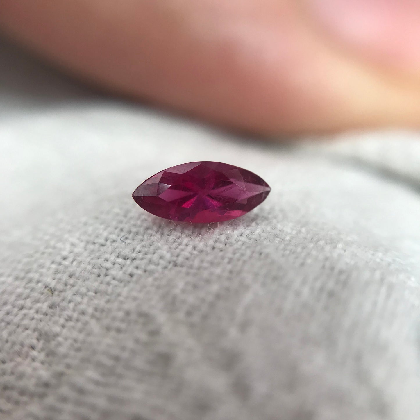 0.21 Carat Red Beryl 6.4x2.8mm Marquise Cut, Faceted Loose Natural Utah Red Beryl, Bixbite,