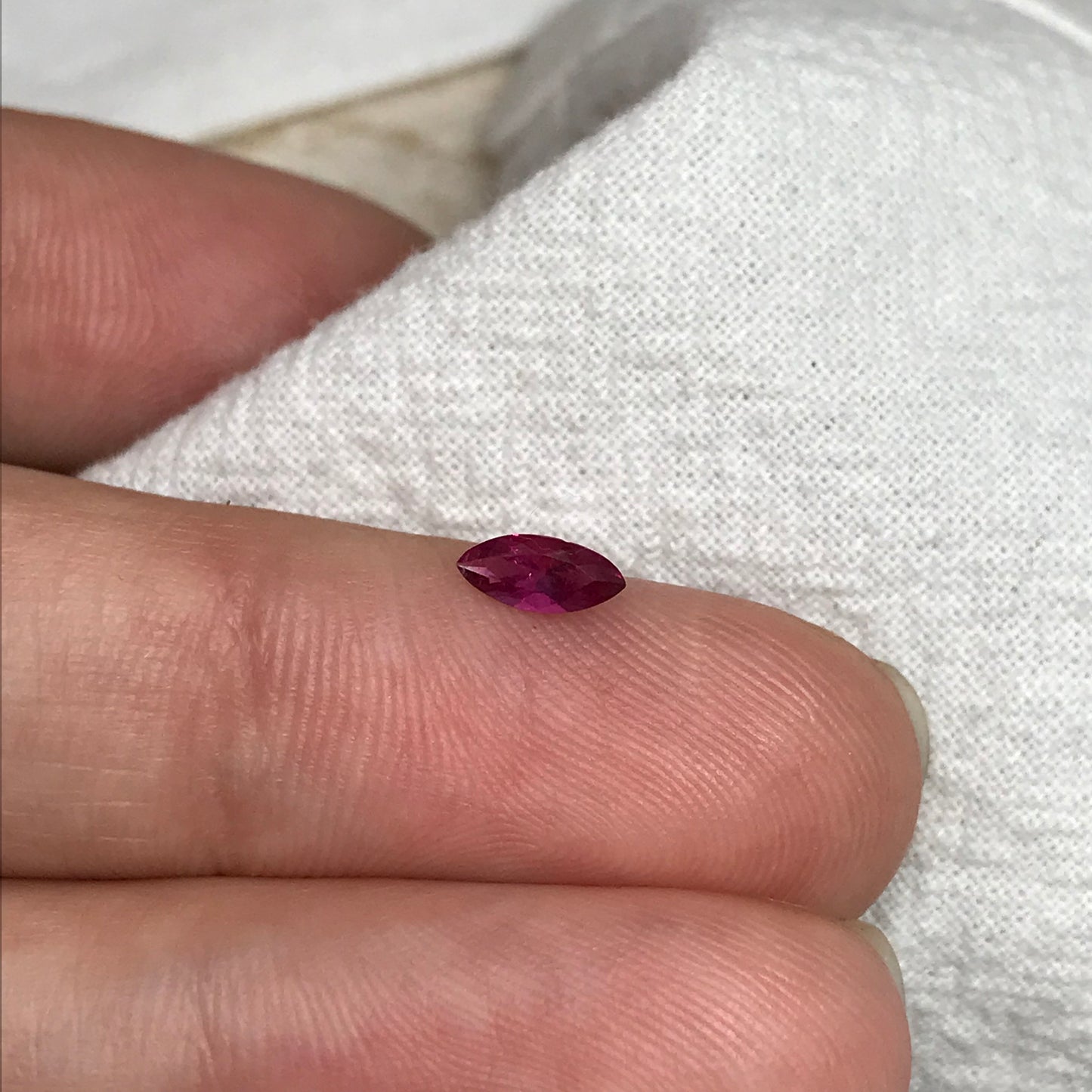 0.21 Carat Red Beryl 6.4x2.8mm Marquise Cut, Faceted Loose Natural Utah Red Beryl, Bixbite,