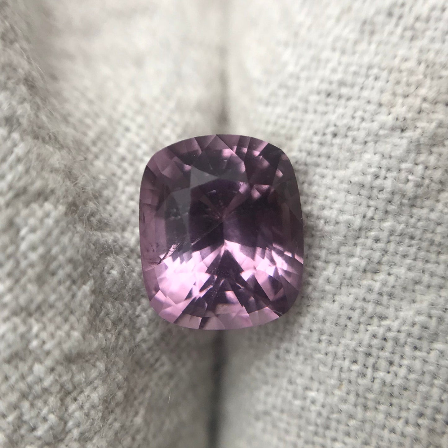 1.56 Carat Natural Purple Spinel 7x6mm Cushion Cut, Faceted Loose Natural Spinel