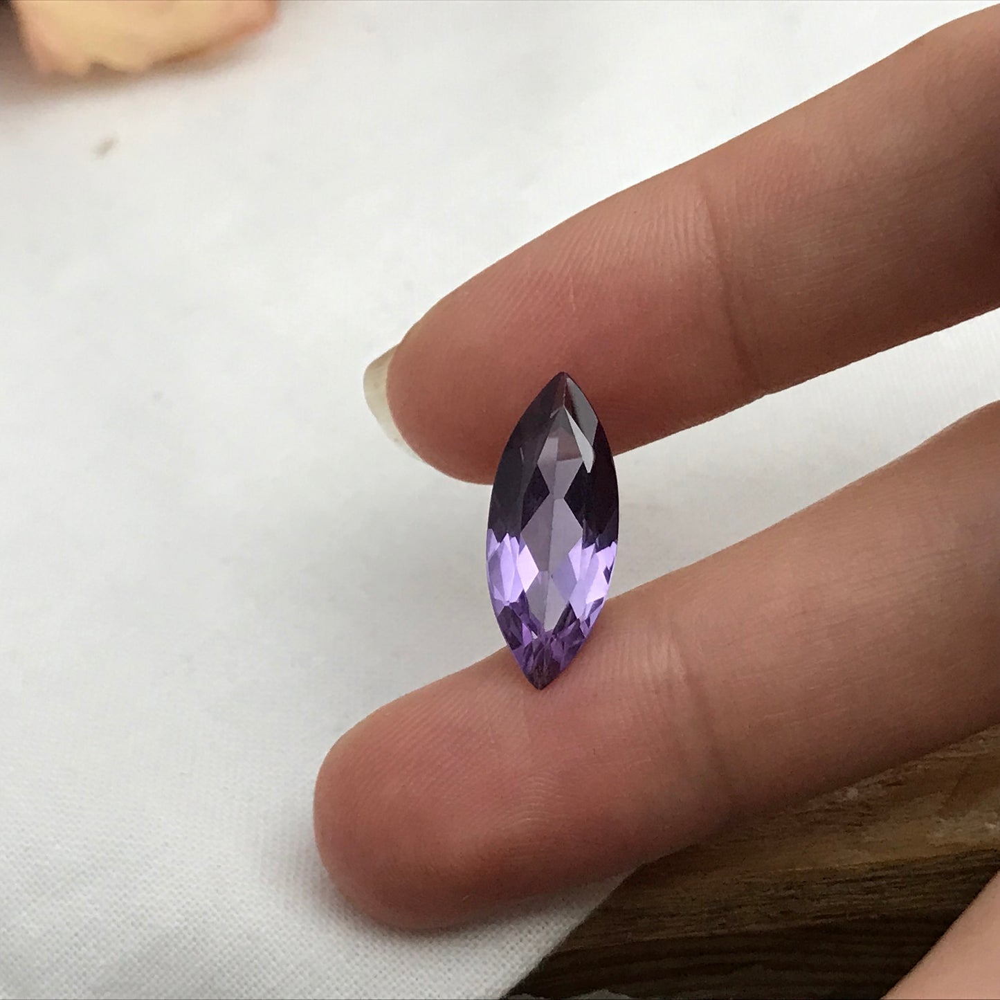 20x8mm Purple Lab Sapphire 5.77 Carats Loose Gem, Lab Created Marquise Gemstone, June Birthstone Color