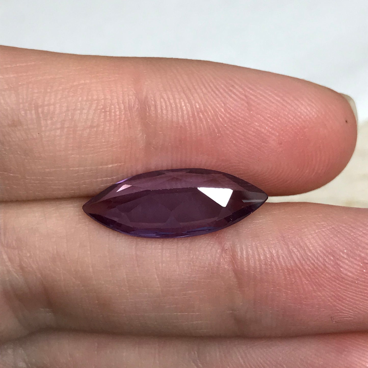 20x8mm Purple Lab Sapphire 5.77 Carats Loose Gem, Lab Created Marquise Gemstone, June Birthstone Color