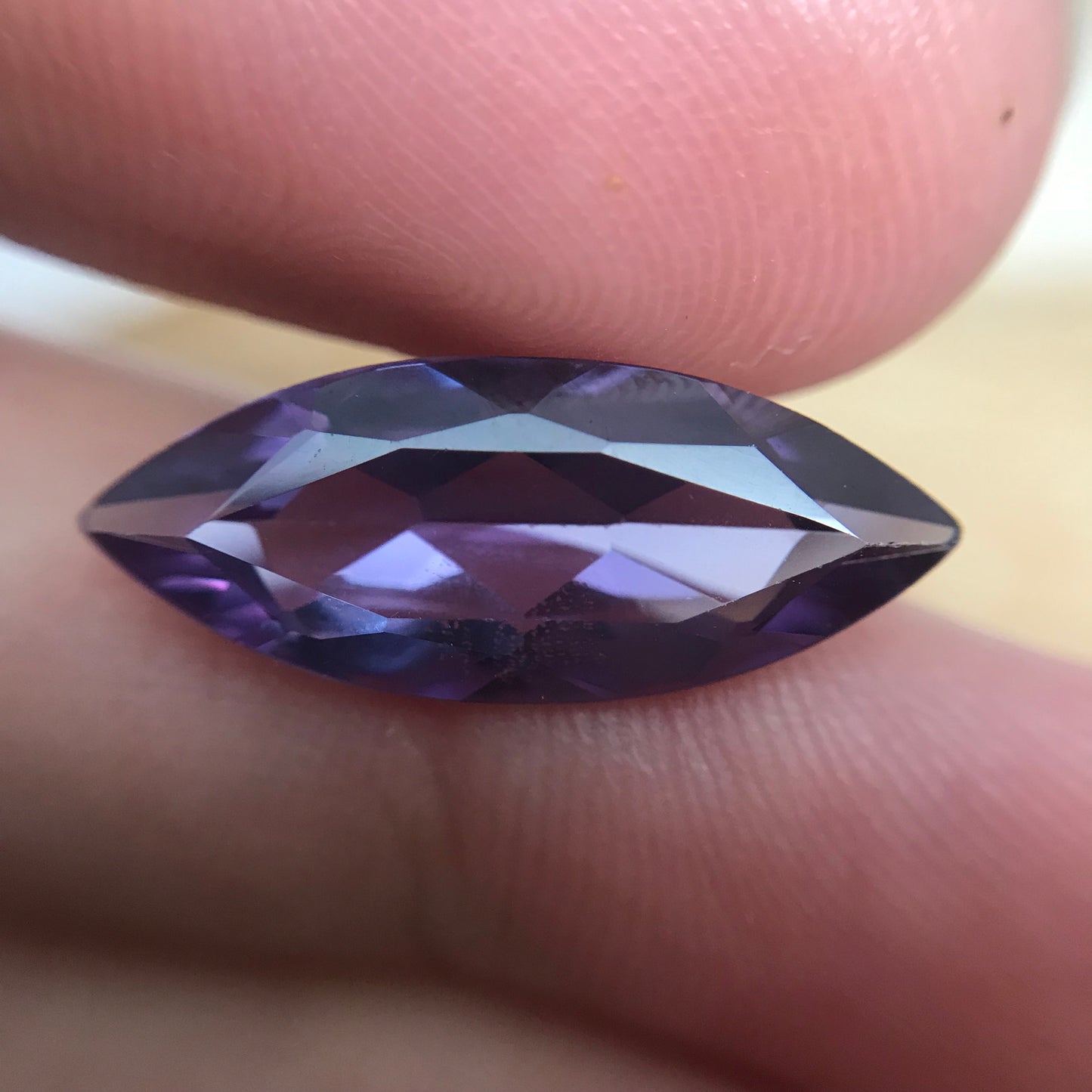 20x8mm Purple Lab Sapphire 5.77 Carats Loose Gem, Lab Created Marquise Gemstone, June Birthstone Color