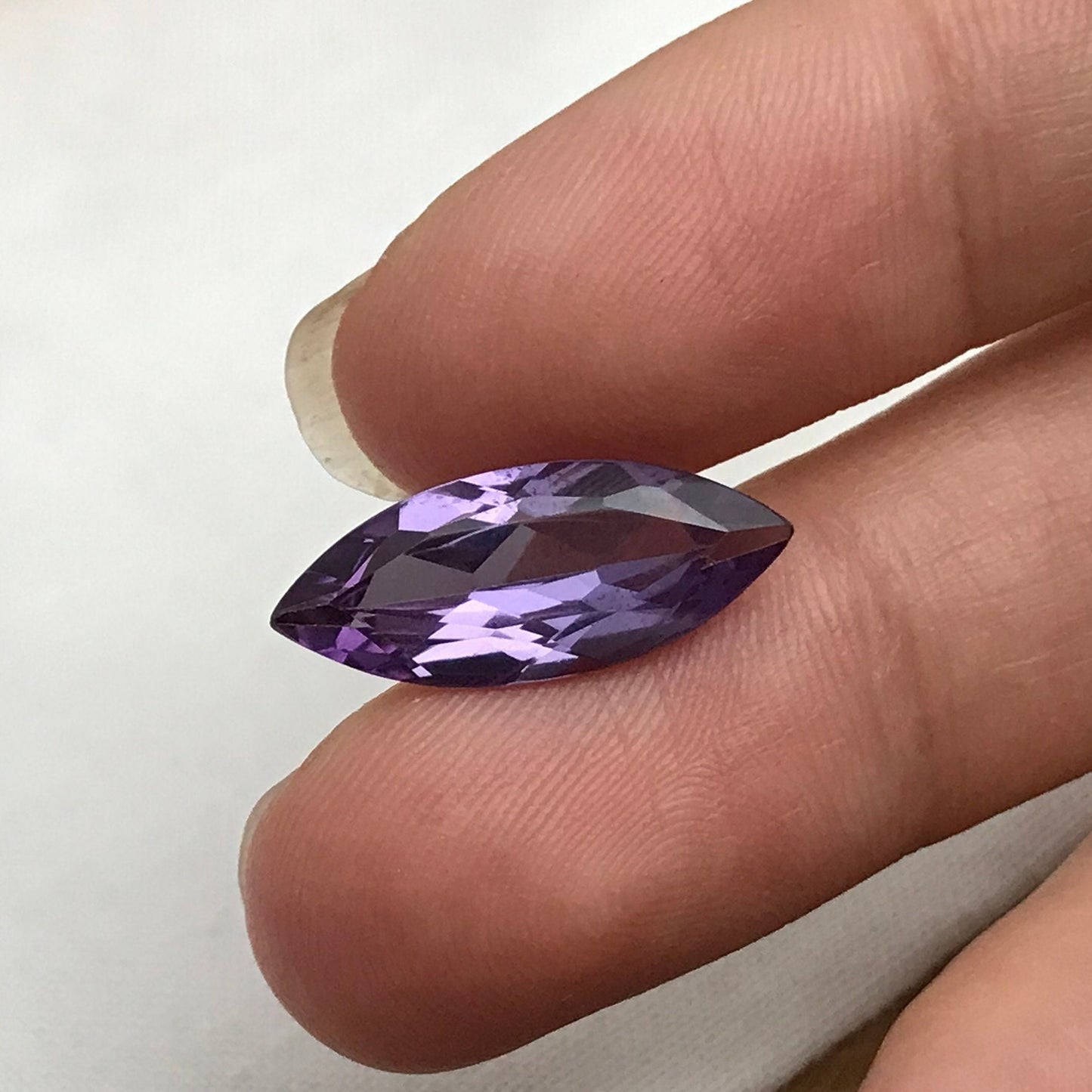 20x8mm Purple Lab Sapphire 5.77 Carats Loose Gem, Lab Created Marquise Gemstone, June Birthstone Color