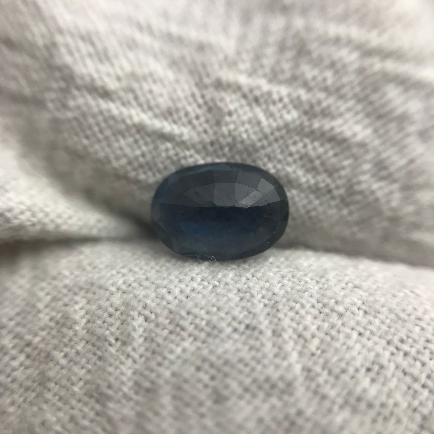 7x5mm Natural Sapphire Oval Cut 0.71 carat Blue Sapphire, Faceted Loose Shallow cut Gem