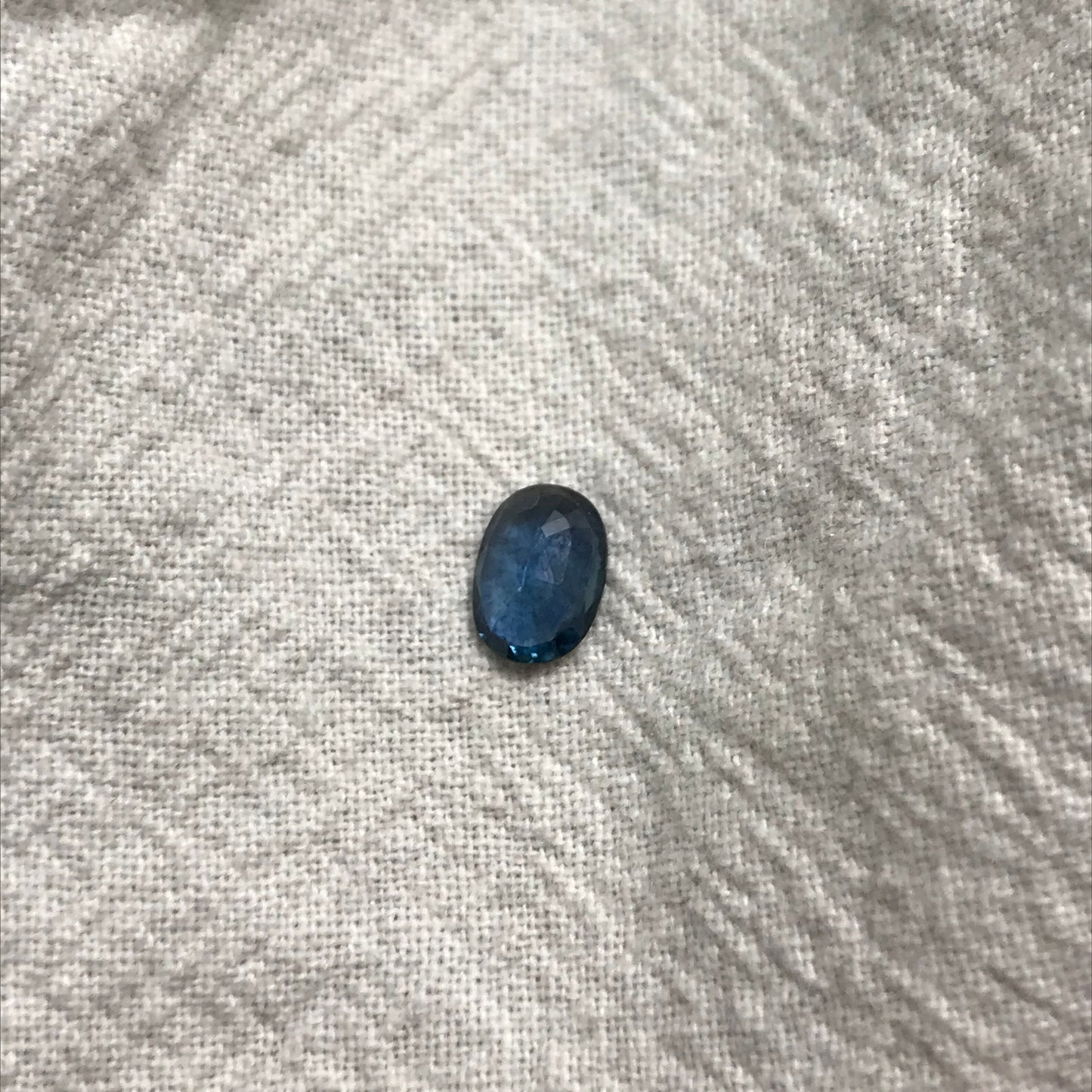 7x5mm Natural Sapphire Oval Cut 0.71 carat Blue Sapphire, Faceted Loose Shallow cut Gem