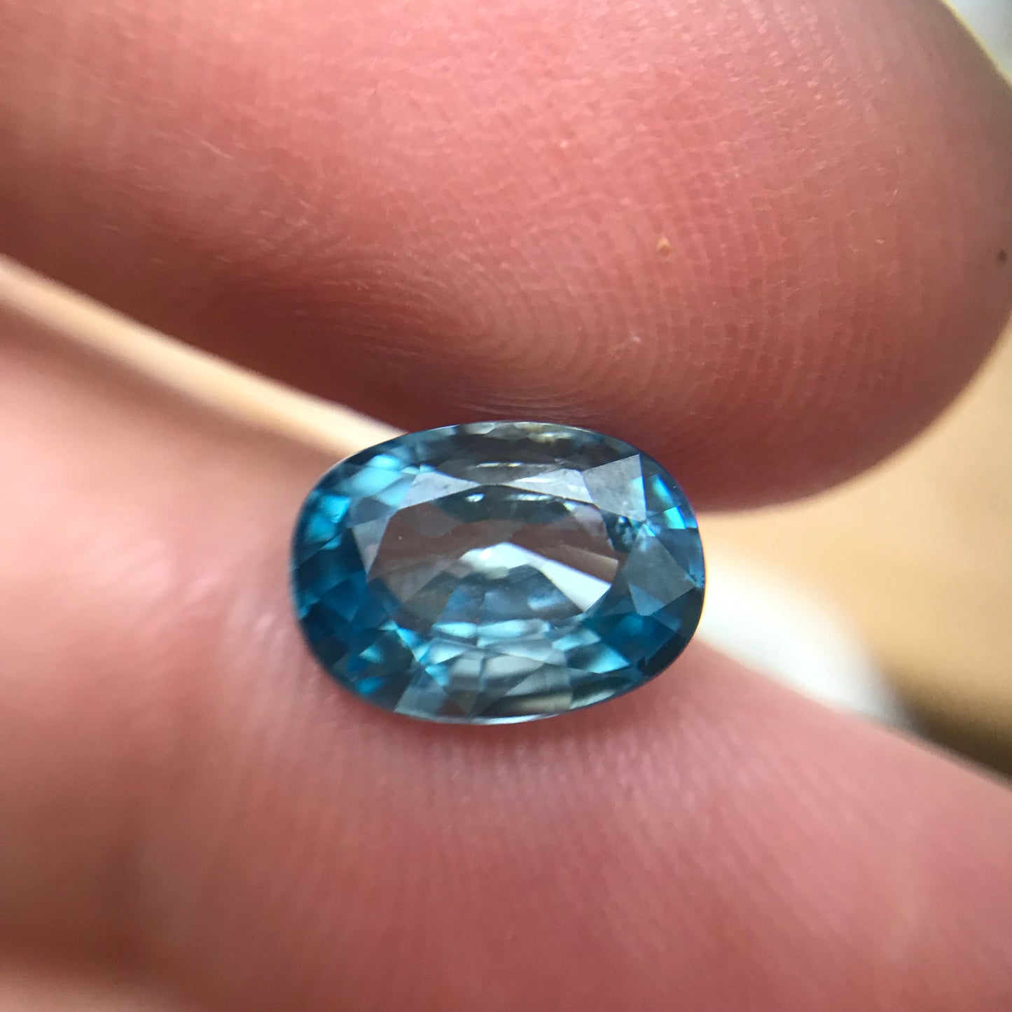 2.76 Carat Blue Zircon 9.26x6.67mm Oval Cut, Faceted Loose Gemstone